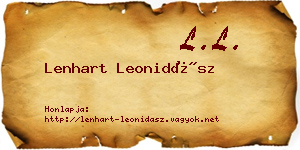 Lenhart Leonidász névjegykártya